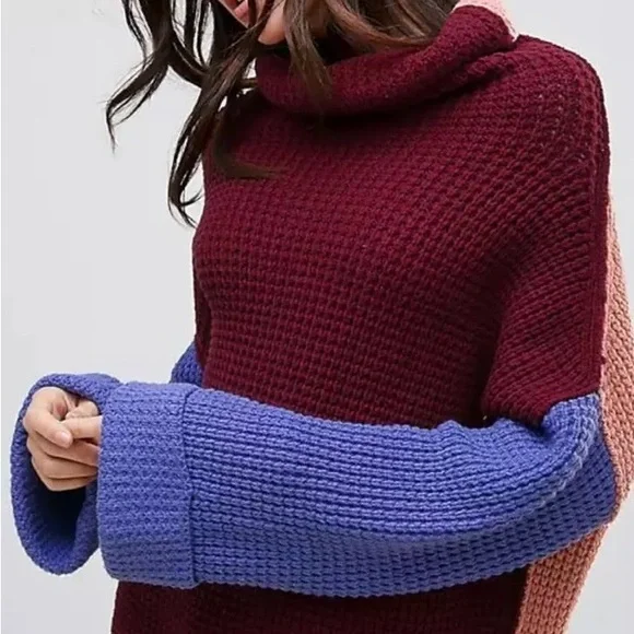 Free People Multicolor Turtleneck Sweater - Picture 5 of 6